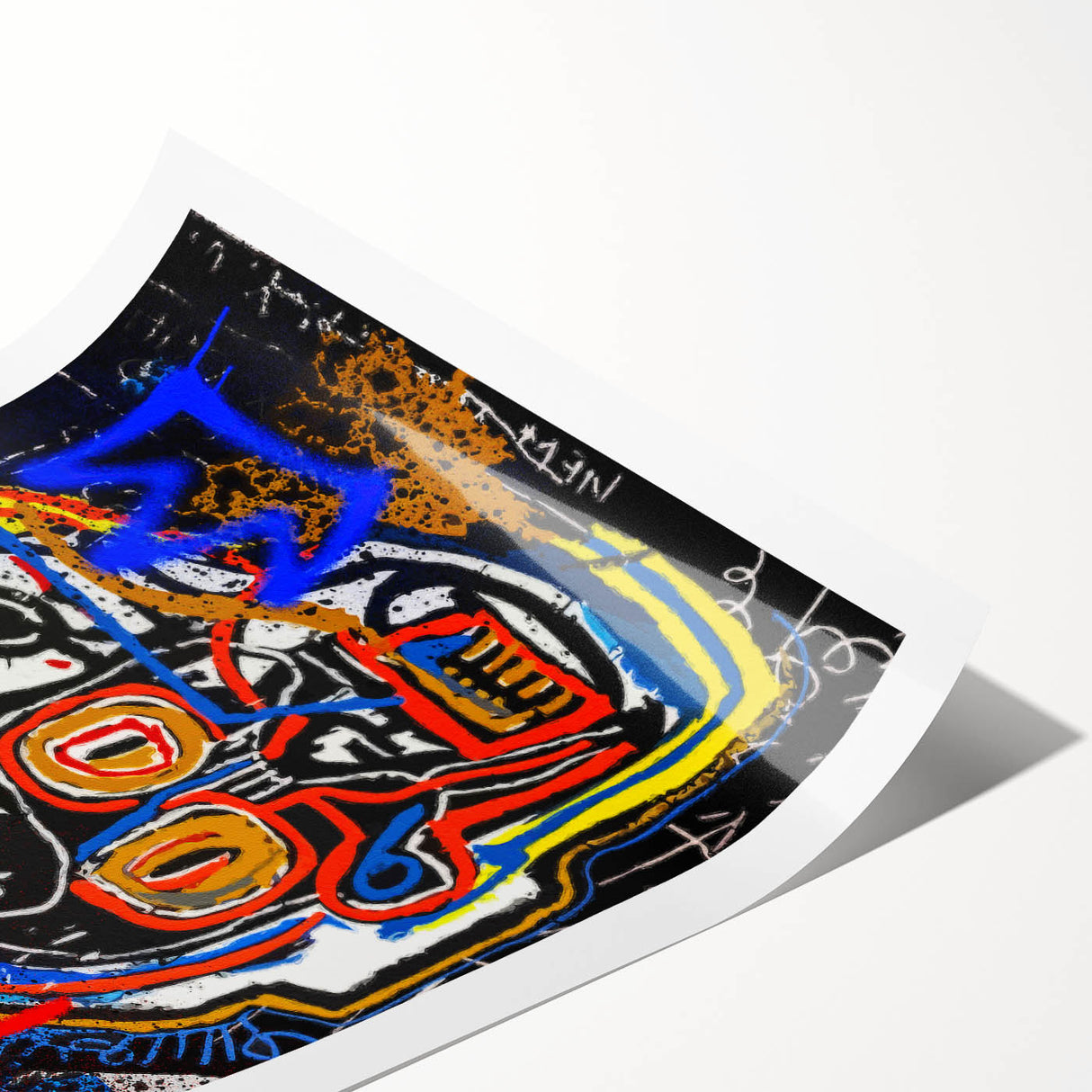 Bold Pop Art Wall Art - Skull Canvas with Red, Blue, and Yellow