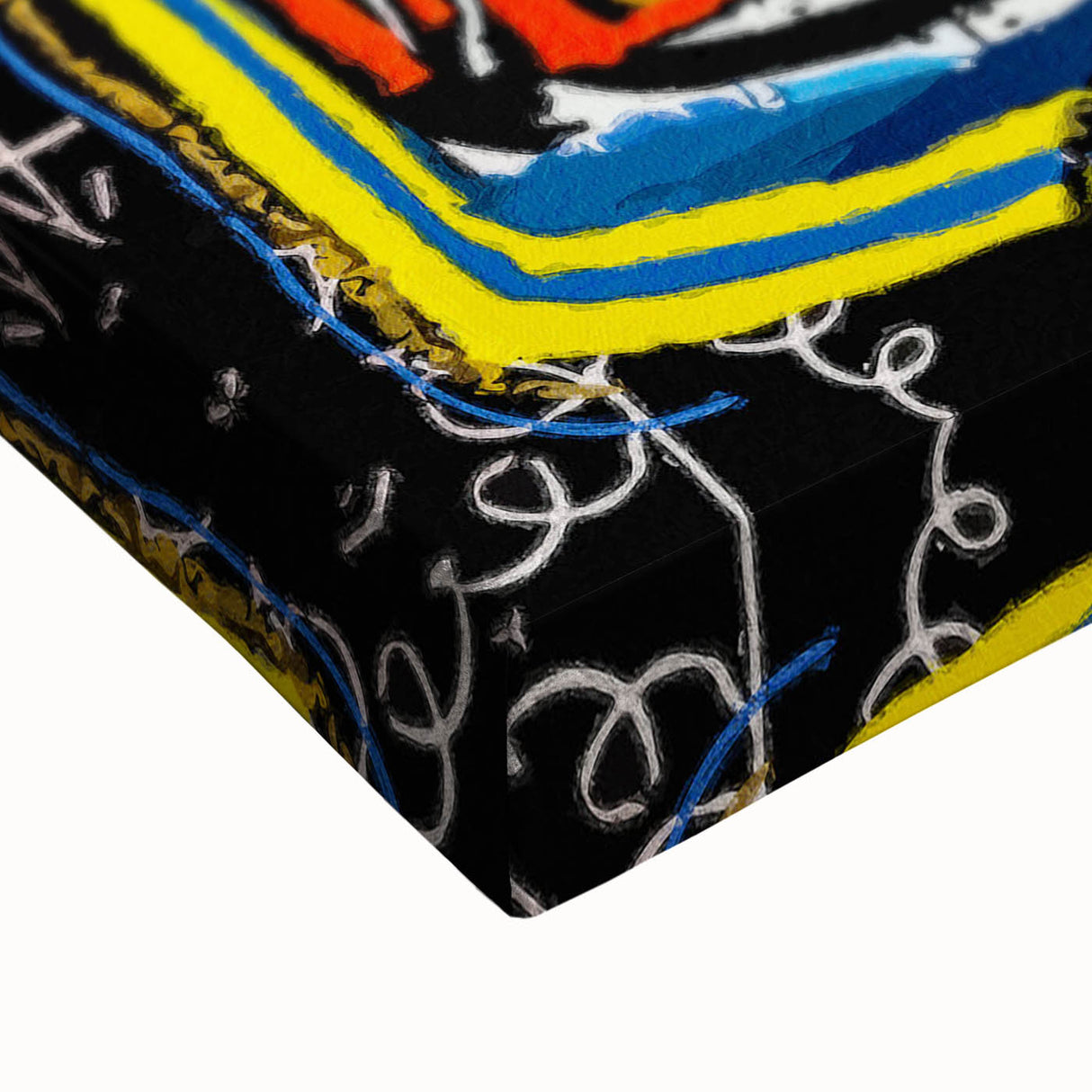 Bold Pop Art Wall Art - Skull Canvas with Red, Blue, and Yellow