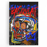 Bold Pop Art Wall Art - Skull Canvas with Red, Blue, and Yellow