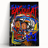 Bold Pop Art Wall Art - Skull Canvas with Red, Blue, and Yellow