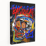 Bold Pop Art Wall Art - Skull Canvas with Red, Blue, and Yellow