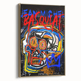 Bold Pop Art Wall Art - Skull Canvas with Red, Blue, and Yellow