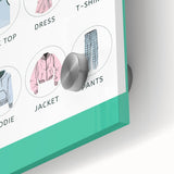 Kids Educational Wall Art - Clothing Learning Chart for Kids