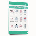 Kids Educational Wall Art - Clothing Learning Chart for Kids