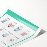 Kids Educational Wall Art - Clothing Learning Chart for Kids