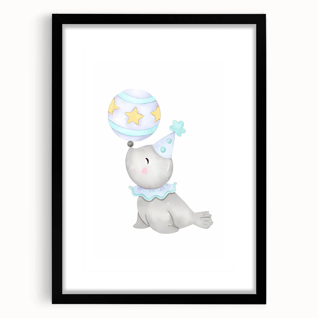 Circus Seal Nursery Wall Art - Nursery Canvas Prints