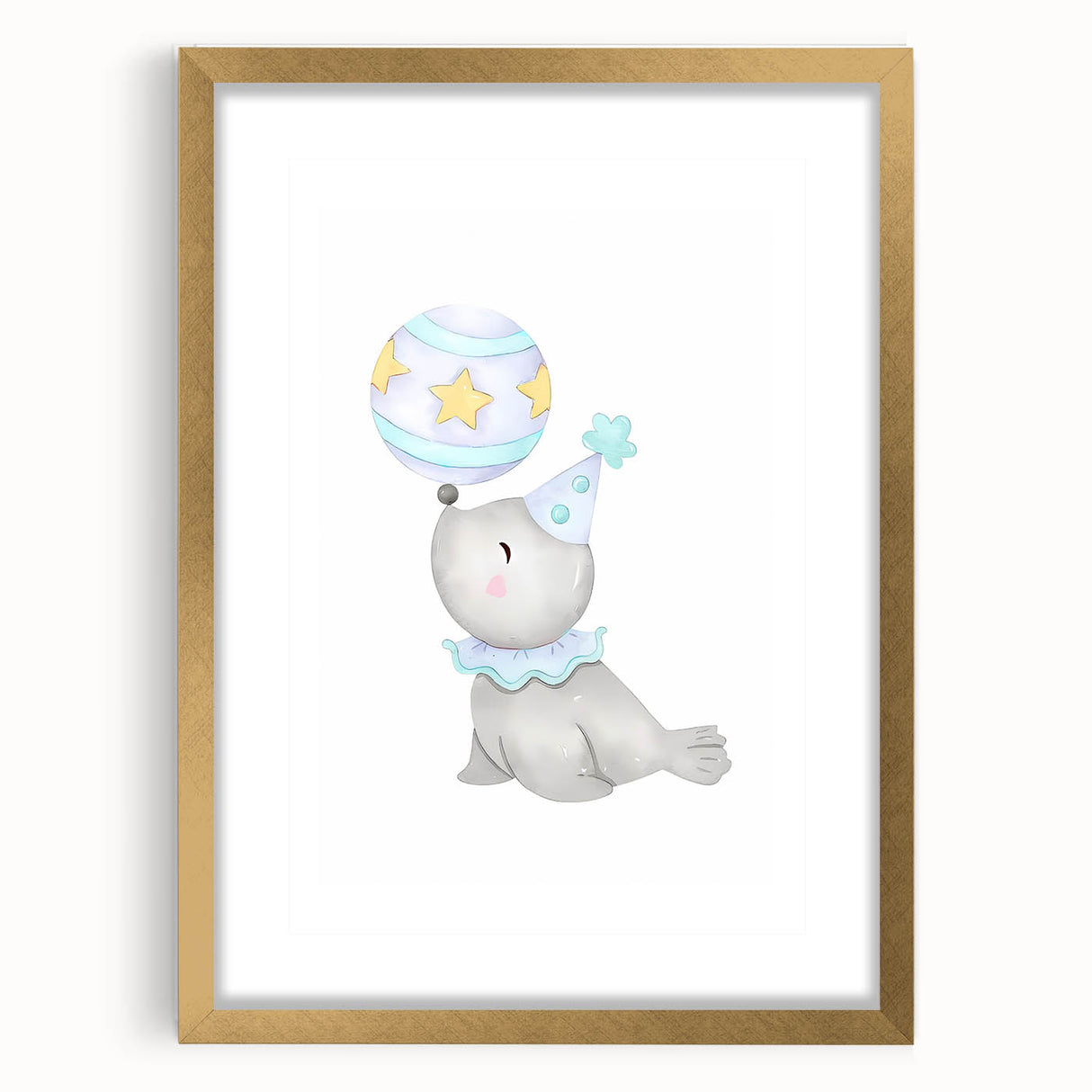 Circus Seal Nursery Wall Art - Nursery Canvas Prints