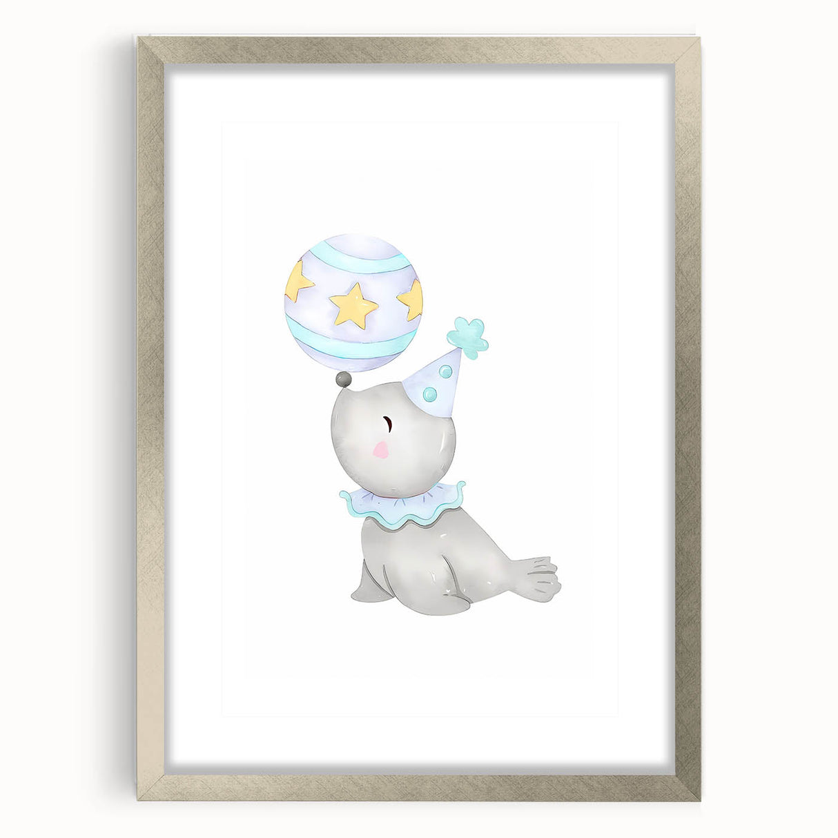 Circus Seal Nursery Wall Art - Nursery Canvas Prints