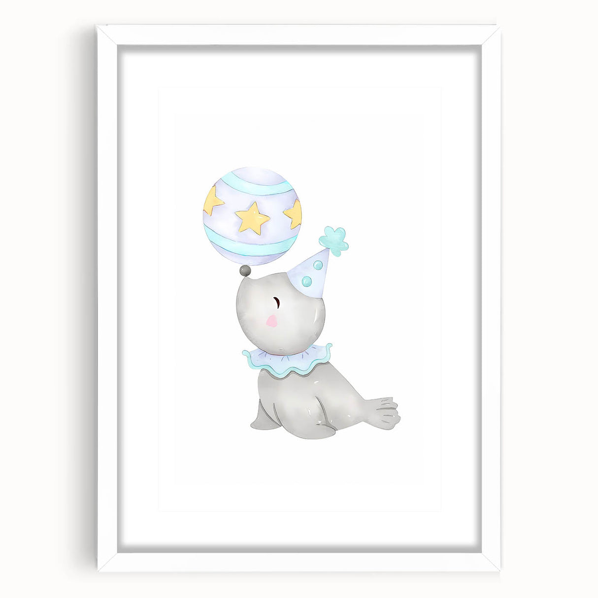 Circus Seal Nursery Wall Art - Nursery Canvas Prints