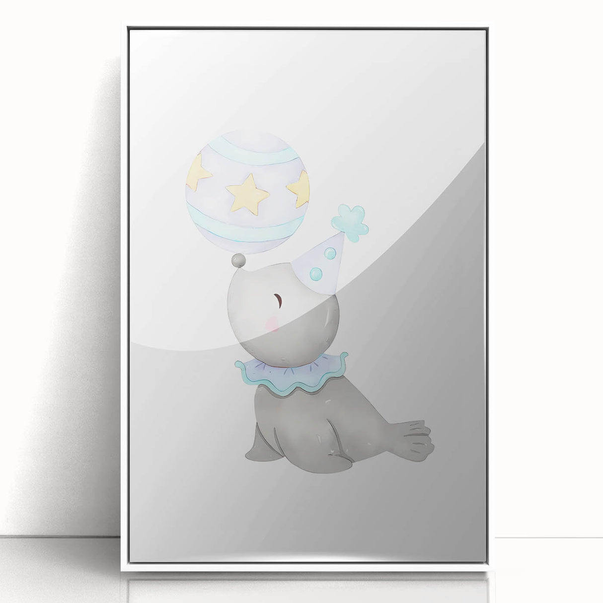 Circus Seal Nursery Wall Art - Nursery Canvas Prints