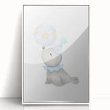 Circus Seal Nursery Wall Art - Nursery Canvas Prints