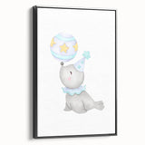 Circus Seal Nursery Wall Art - Nursery Canvas Prints