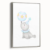 Circus Seal Nursery Wall Art - Nursery Canvas Prints
