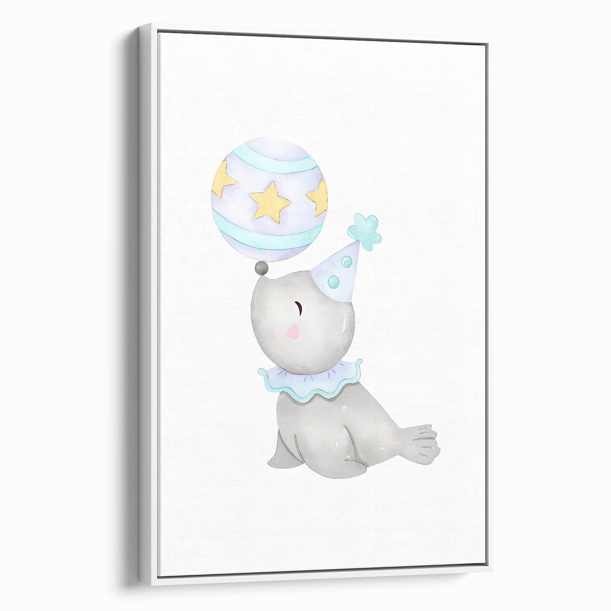 Circus Seal Nursery Wall Art - Nursery Canvas Prints