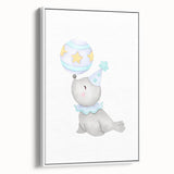 Circus Seal Nursery Wall Art - Nursery Canvas Prints