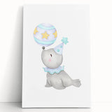 Circus Seal Nursery Wall Art - Nursery Canvas Prints
