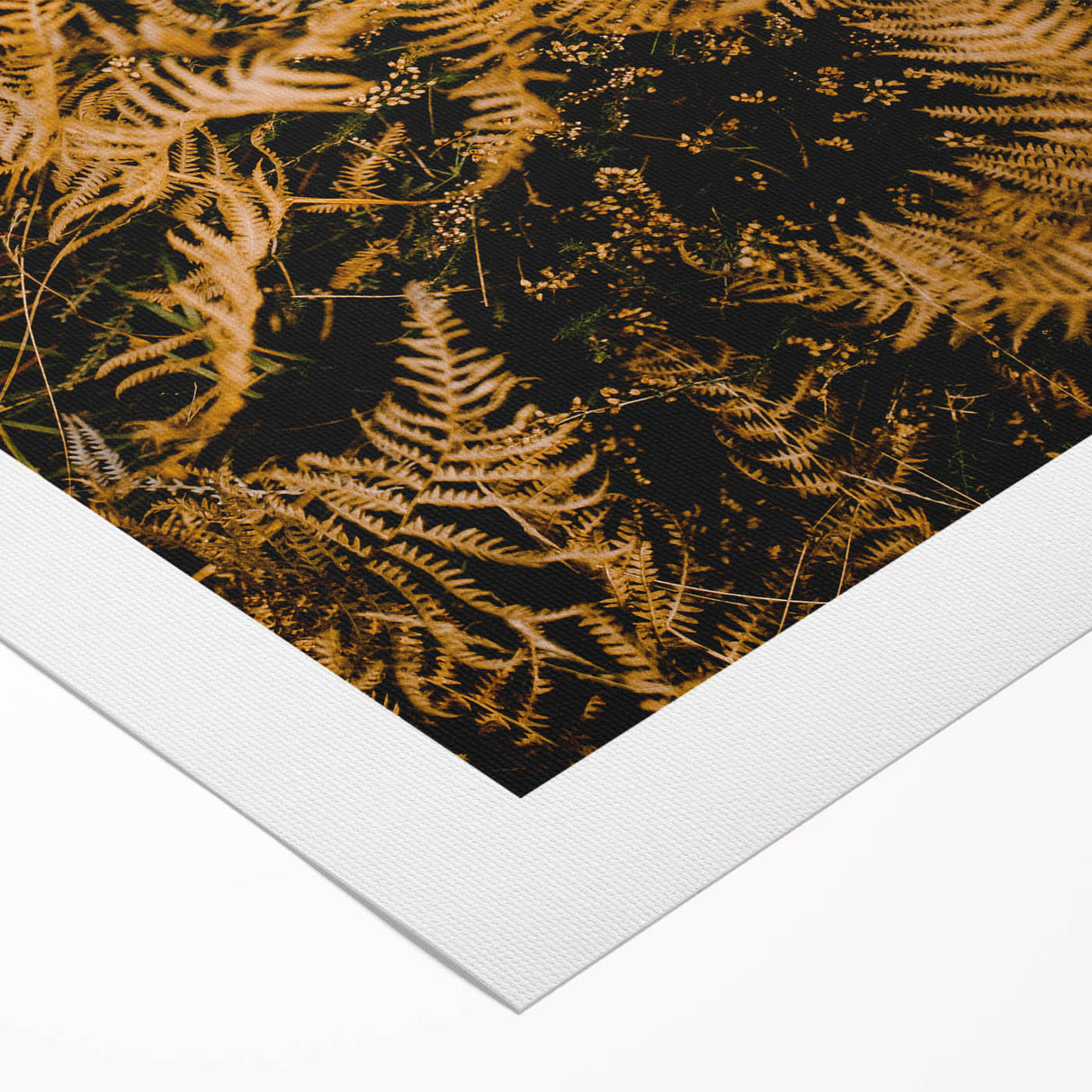 Art deco poster featuring an autumnal tree with golden leaves on rolled canvas, suited for dining room wall art.