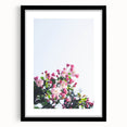 Extra large abstract art print featuring vibrant spring colors and textures on a framed black mat.
