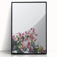 Large abstract wall art featuring spring themes in pastel shades on a black framed acrylic.