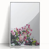 Art deco poster featuring a stylized spring scene with pastel colors on a framed acrylic, ideal for nursery wall art.
