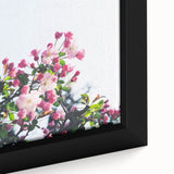 Extra large framed canvas featuring a textured, colorful abstract design on a black background, ideal for living room decor.