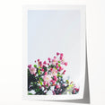 Rolled canvas print featuring a vibrant floral design in pastel shades.