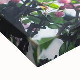 Black and white landscape art painting on large stretched canvas, featuring a spring scene, ideal for bedroom wall decor.