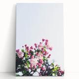 Large black and white abstract canvas depicting spring season, ideal for kitchen wall art or bedroom ambiance.