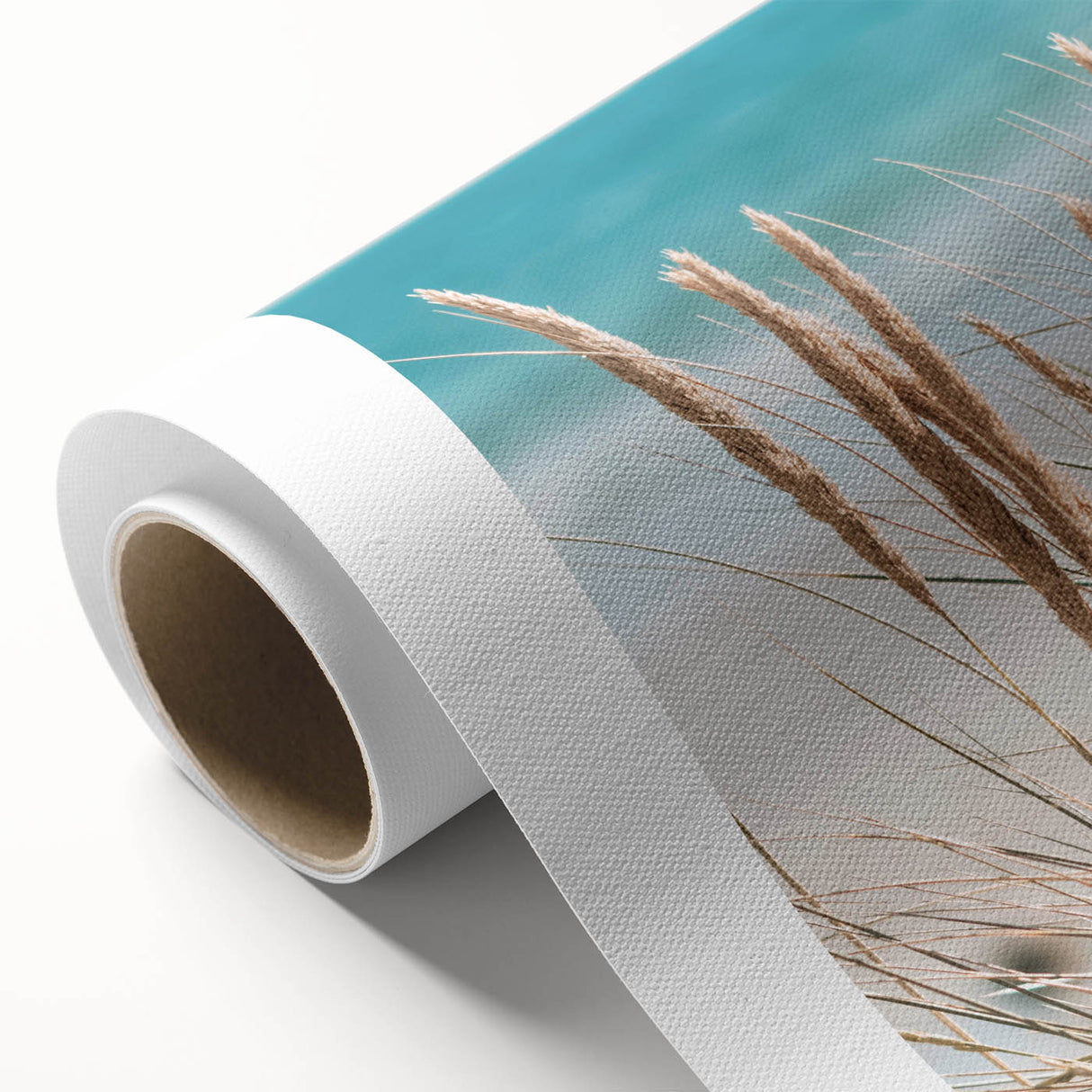 Art Deco poster featuring a summer scene with vibrant colors on rolled canvas, ideal for nursery wall art.