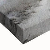 Winter landscape painting in black and white on large stretched canvas, ideal for bedroom wall art.