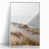 Art deco poster featuring a geometric pattern in pastel shades, acrylic print framed in white, suitable for nursery wall art.