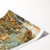 Extra large wall art featuring line art flowers in monochrome on rolled canvas, suitable for large living room decor.