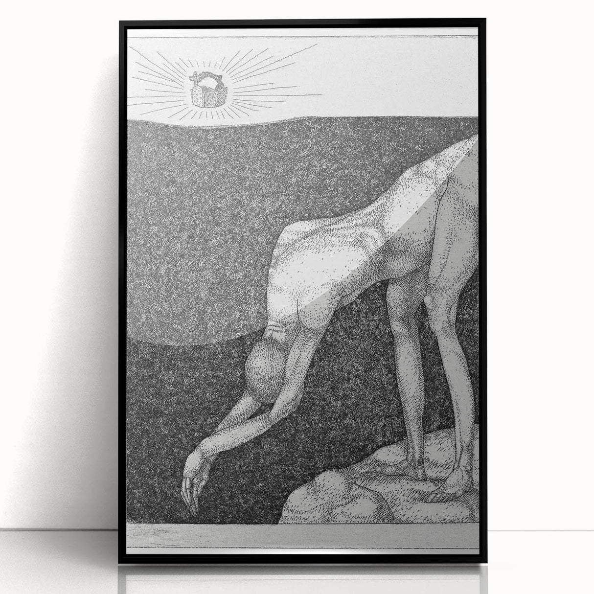 Modern Wall Art: The Monarchist - Thoughtful Surrealist Sketch