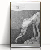 Modern Wall Art: The Monarchist - Thoughtful Surrealist Sketch