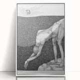 Modern Wall Art: The Monarchist - Thoughtful Surrealist Sketch