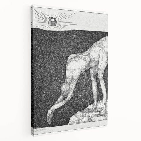 Modern Wall Art: The Monarchist - Thoughtful Surrealist Sketch
