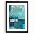 Abstract wall art featuring colorful strokes in a modern design, framed with a black mat, showcasing a stylish decor piece for contemporary interiors.