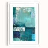 Abstract strokes wall art framed with a white mat, showcasing vibrant colors and fluid designs, perfect for modern home decor and artistic expression.