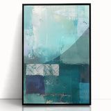 Framed wall art featuring abstract black strokes on a white background, showcasing a modern design ideal for contemporary home decor.