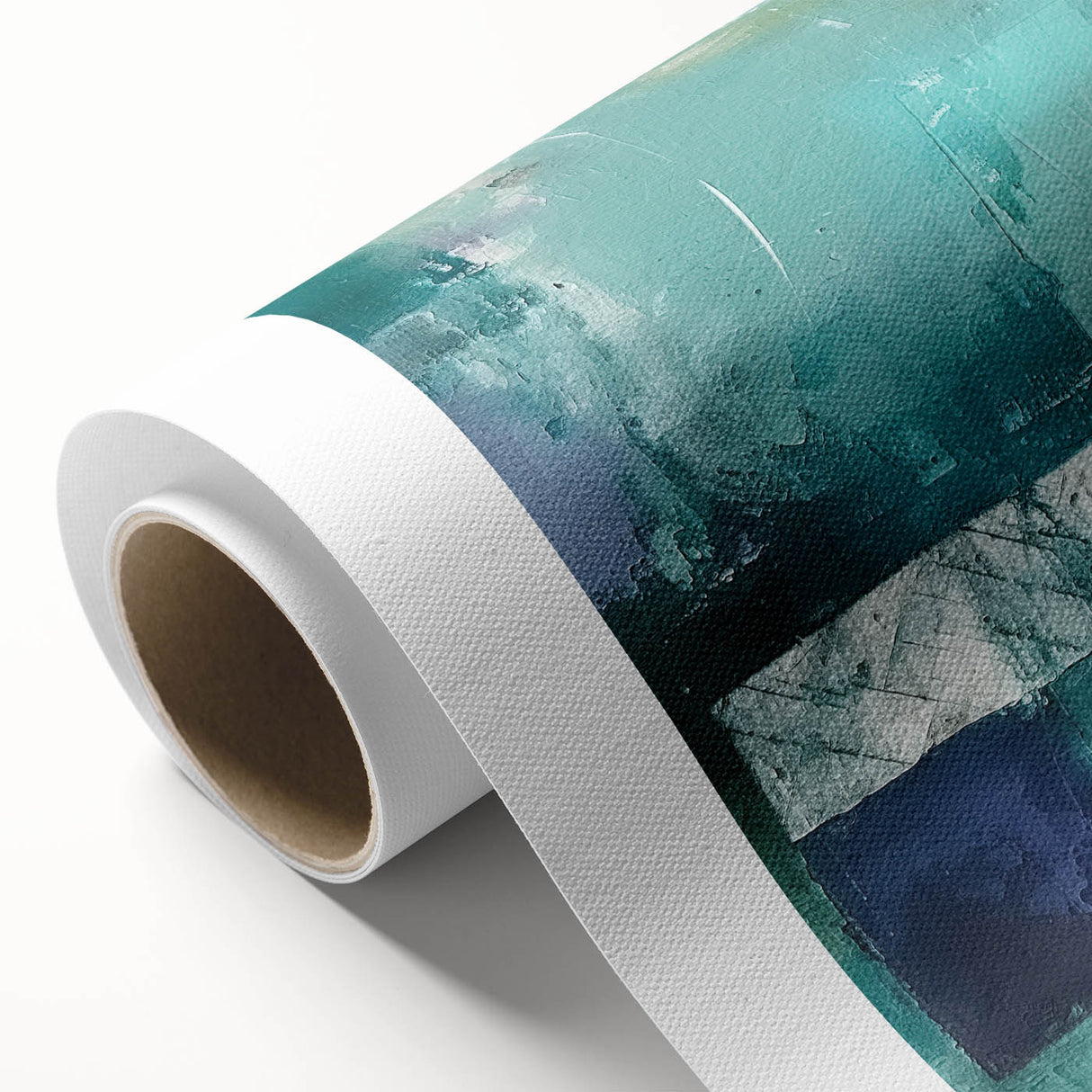 Abstract strokes wall art on rolled canvas, showcasing vibrant colors and dynamic shapes, perfect for modern home decor. Packaged securely in a durable tube for easy transport and display.