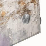 Abstract wall art close-up featuring vibrant, colorful strokes on acrylic glass, showcasing intricate textures and fluid shapes, perfect for modern decor.