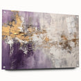 Abstract wall art design showcasing vibrant strokes in various colors, framed in acrylic glass, displayed from a side view with decorative pins, ideal for modern decor.