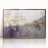 Framed acrylic wall art featuring abstract gold strokes on a textured background, designed to enhance modern interior decor with a touch of elegance.