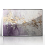 Framed abstract wall art showcasing vibrant strokes in shades of blue, orange, and white, perfect for modern decor in living spaces or offices. The acrylic finish enhances colors and depth, adding a striking focal point to any room.