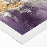 Abstract wall art featuring colorful strokes in shades of blue, pink, and gold, printed on rolled canvas, ideal for modern home decor and artistic interiors.