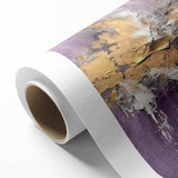 Abstract wall art print on rolled canvas showcasing vibrant strokes in shades of blue, yellow, and red, ideal for modern home decor or art enthusiasts.