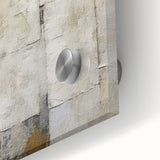 Close-up of abstract strokes wall art on acrylic glass, showcasing vibrant colors and dynamic patterns, perfect for modern home decor enhancement.