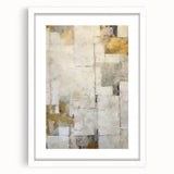 Abstract strokes wall art framed in white with a mat, showcasing vibrant colors and dynamic patterns, ideal for modern decor and artistic spaces.