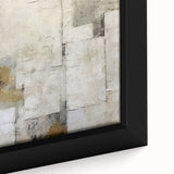 Framed abstract wall art showcasing vibrant strokes in shades of blue, orange, and yellow, perfect for modern decor and enhancing any living space.