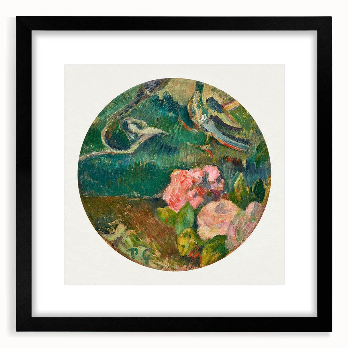 Modern Wall Art: Paul Gauguin's Vibrant Flowers and Bird